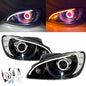 CrazyTheGod Getz/Click 2005-2011 FACELIFT Hatchback 3D/5D CCFL Projector LED Bar Headlight Đèn pha màu đen cho HYUNDAI RHD
