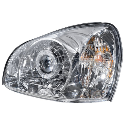 CrazyTheGod Santa FE SM thế hệ đầu tiên 2003-2006 FACELIFT Wagon 5D Guide LED Angel-eye Projector Headlight Đèn pha Chrome US cho HYUNDAI LHD