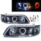 CrazyTheGod I30 1995-1998 Sedan 4D Guide LED Angle-Eye Projector HID V2 ไฟหน้าสีดำ US 9004 สำหรับ INFINITI LHD