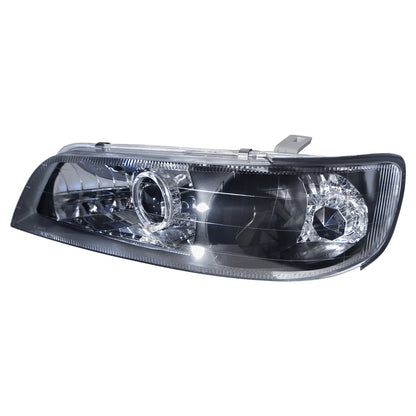 CrazyTheGod I30 1995-1998 Sedan 4D Guide LED Angle-Eye Projector HID V2 ไฟหน้าสีดำ US 9004 สำหรับ INFINITI LHD