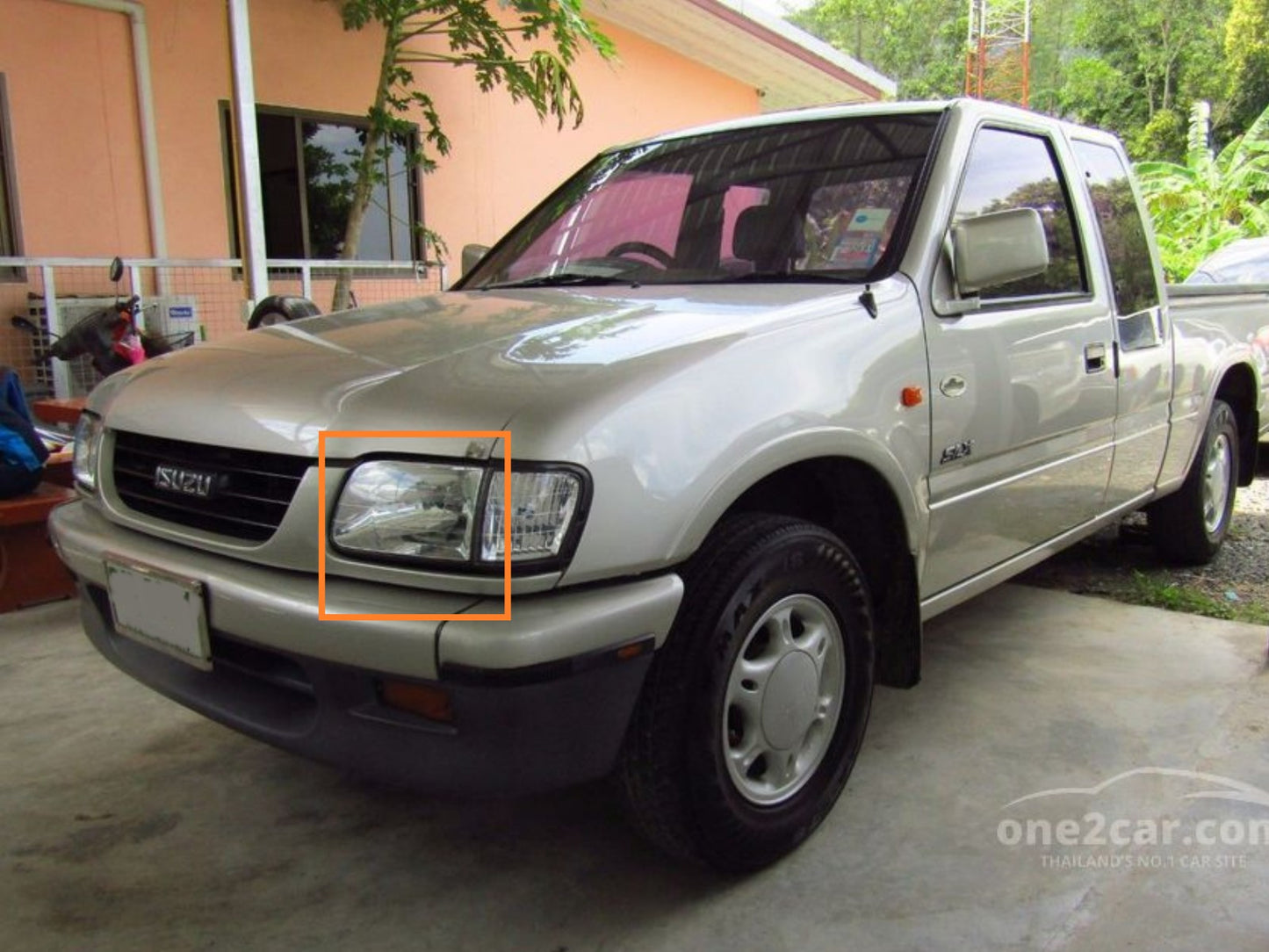 CrazyTheGod Dragon Power 2000-2002 Xe bán tải/Ute/Bakkie 4D Đèn pha thủy tinh trong suốt mạ crôm cho ISUZU LHD