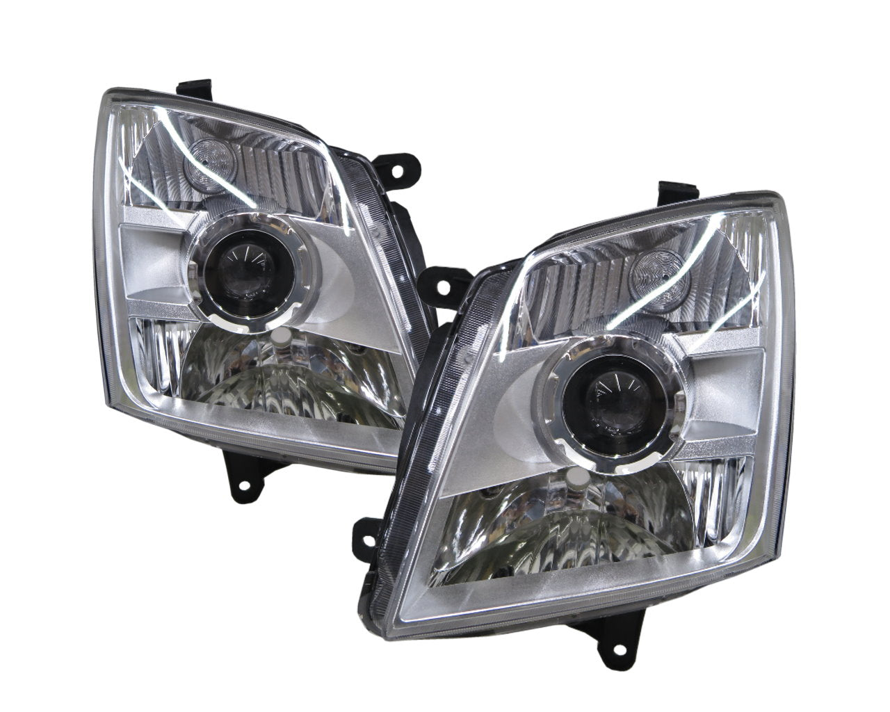 CrazyTheGod KB First generation 2007-2011 Facelift Pickup 2D/4D Projector Headlight Headlamp Chrome for ISUZU RHD