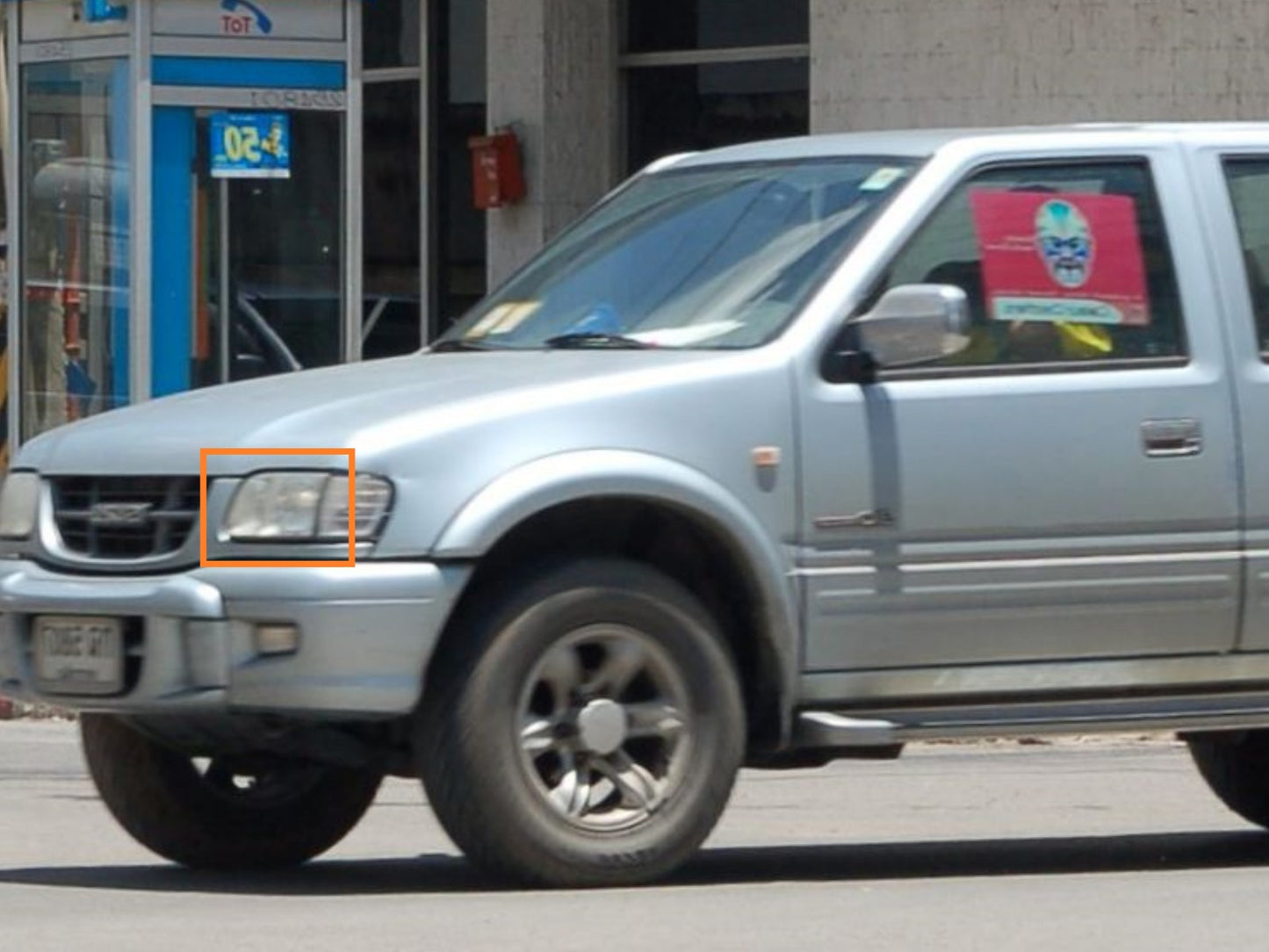 CrazyTheGod Rodeo Amigo 1998-2002 Facelift Pickup 4D ไฟหน้ากระจกใสโครเมียมสำหรับ ISUZU LHD