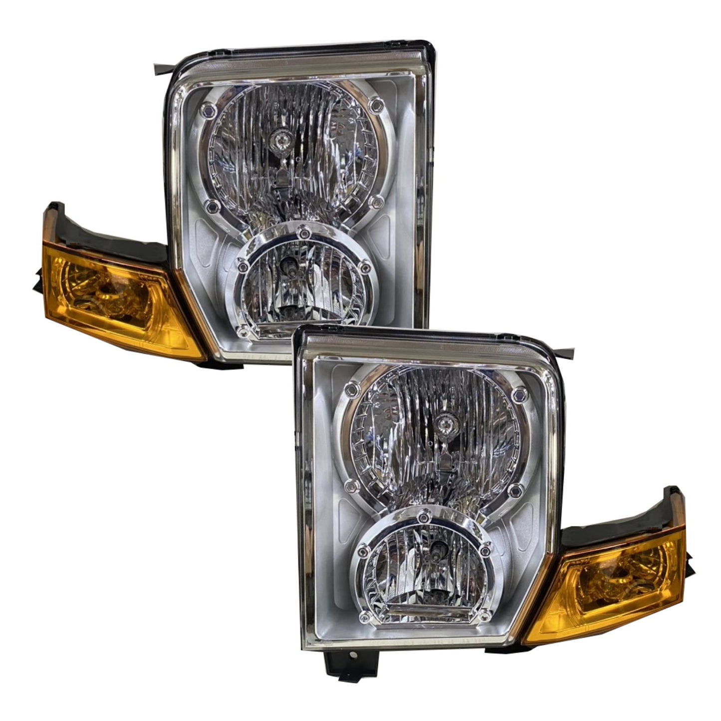 CrazyTheGod Commander 2006-2010 OE Headlight Headlamp Chrome for JEEP