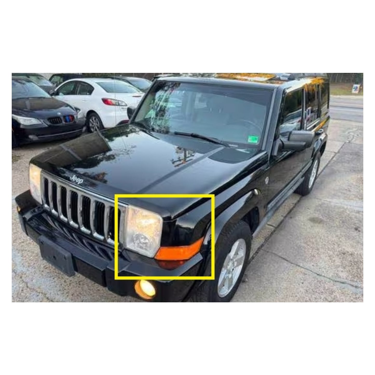 CrazyTheGod Commander 2006-2010 OE Headlight Headlamp Chrome for JEEP