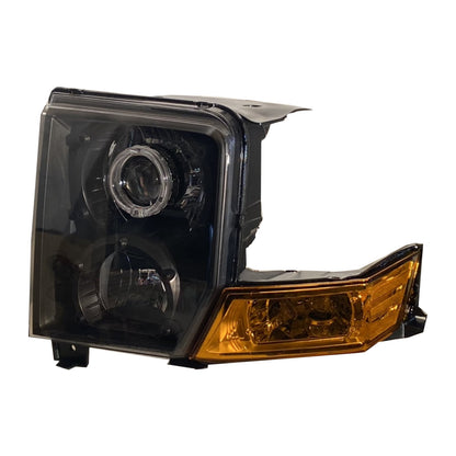 CrazyTheGod Commander 2006-2010 Guide LED Angel-Eye Projector Headlight Headlamp Black for JEEP RHD
