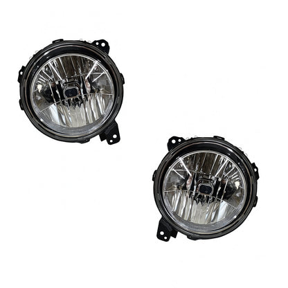 nullCrazyTheGod Gladiator 2018-Present OE Headlight Headlamp Chrome for JEEP