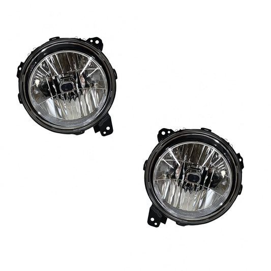 nullCrazyTheGod Gladiator 2018-Present OE Headlight Headlamp Chrome for JEEP