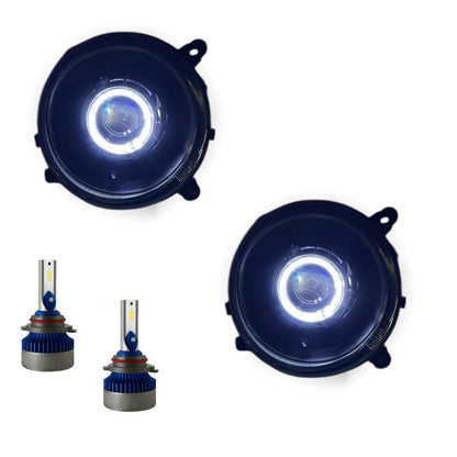 CrazyTheGod Patriot 2007-2015 Guide LED Angel-Eye Projector Headlight Headlamp Black for JEEP RHD