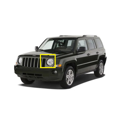 CrazyTheGod Patriot 2007-2015 Guide LED Angel-Eye Projector Headlight Headlamp Black for JEEP LHD