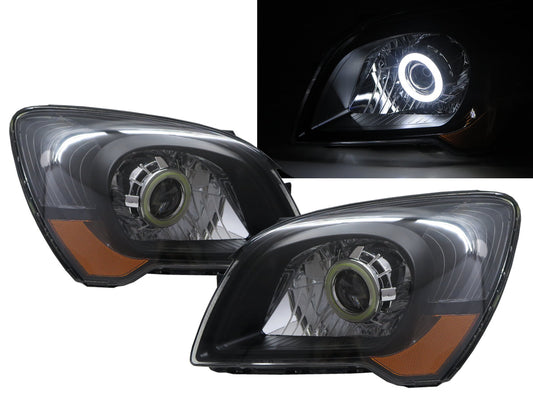 CrazyTheGod Sportage JE/KM Thế hệ thứ hai 2009-2010 FACELIFT SUV Đèn pha máy chiếu COB 5D Đèn pha màu đen cho KIA LHD