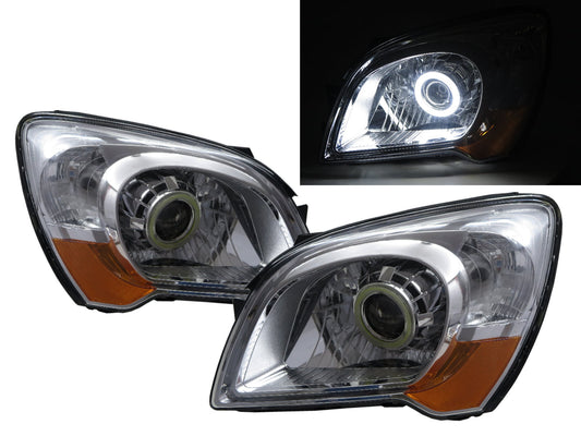 CrazyTheGod Sportage JE/KM Thế hệ thứ hai 20009-2010 FACELIFT SUV Đèn pha máy chiếu COB 5D Đèn pha mạ crôm cho KIA LHD