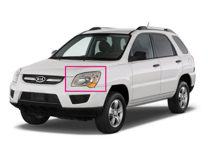 CrazyTheGod Sportage JE/KM Second generation 2009-2010 FACELIFT SUV 5D Clear Headlight Headlamp Chrome for KIA LHD