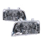 CrazyTheGod Sportage NB First generation 1998-2002 Hatchback/SUV 3D/5D Clear Headlight Headlamp Chrome for KIA LHD