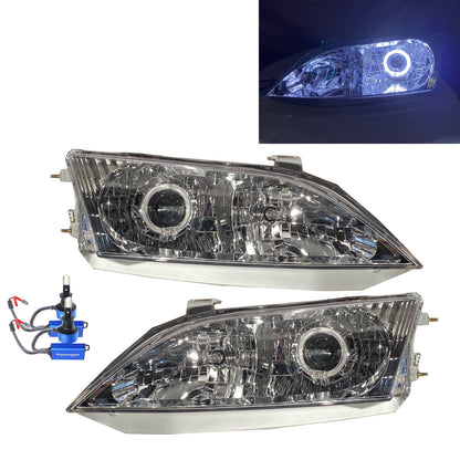 CrazyTheGod ES XV20 Third generation 1997-2001 Sedan 4D Guide LED Angel-Eye Projector Headlight Headlamp Chrome for LEXUS RHD