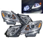 CrazyTheGod GS350 GS450h S190 Third generation 2006-2011 Sedan 4D Guide LED Angel-Eye Headlight Headlamp Chrome for LEXUS RHD