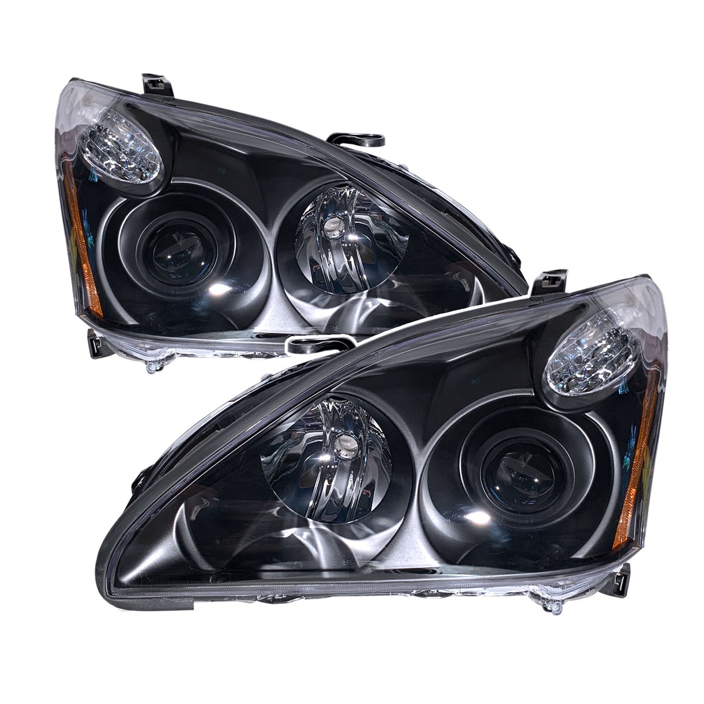 CrazyTheGod RX RX330/RX350/RX400H XU30 Thế hệ thứ hai 2003-2009 Đèn pha HID máy chiếu 5D SUV Đèn pha màu đen cho LEXUS RHD