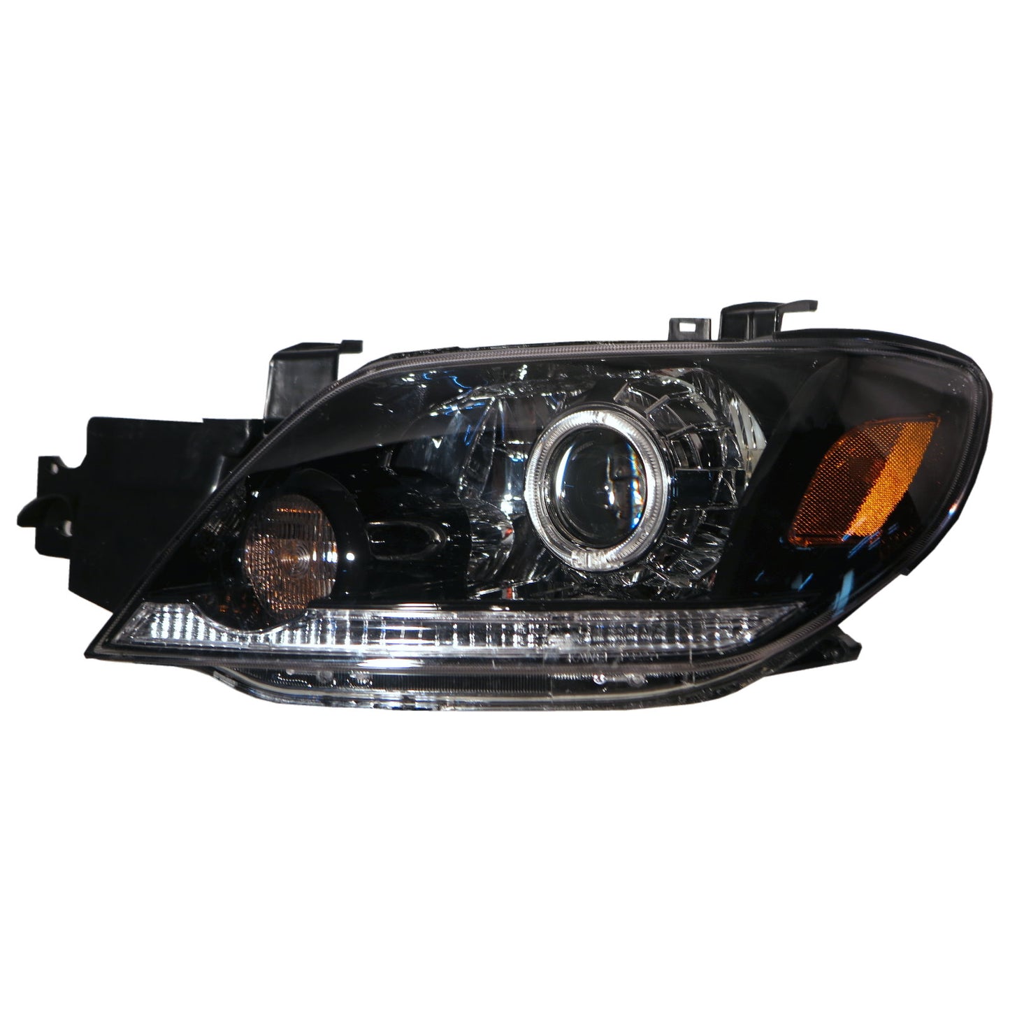 CrazyTheGod Airtrek LA-CU4W First generation 2003-2005 Wagon 5D Guide LED Angel-Eye Projector Headlight Headlamp Black US 9007 for Mitsubishi RHD