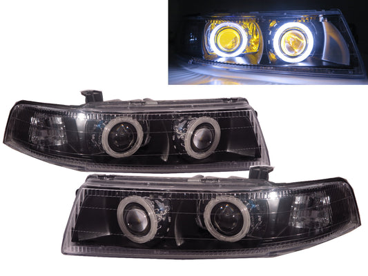 CrazyTheGod LANCER EVOLUTION EVO Fifth generation 1998-1999 Sedan 4D CCFL Projector Headlight Headlamp V2 Black for Mitsubishi LHD