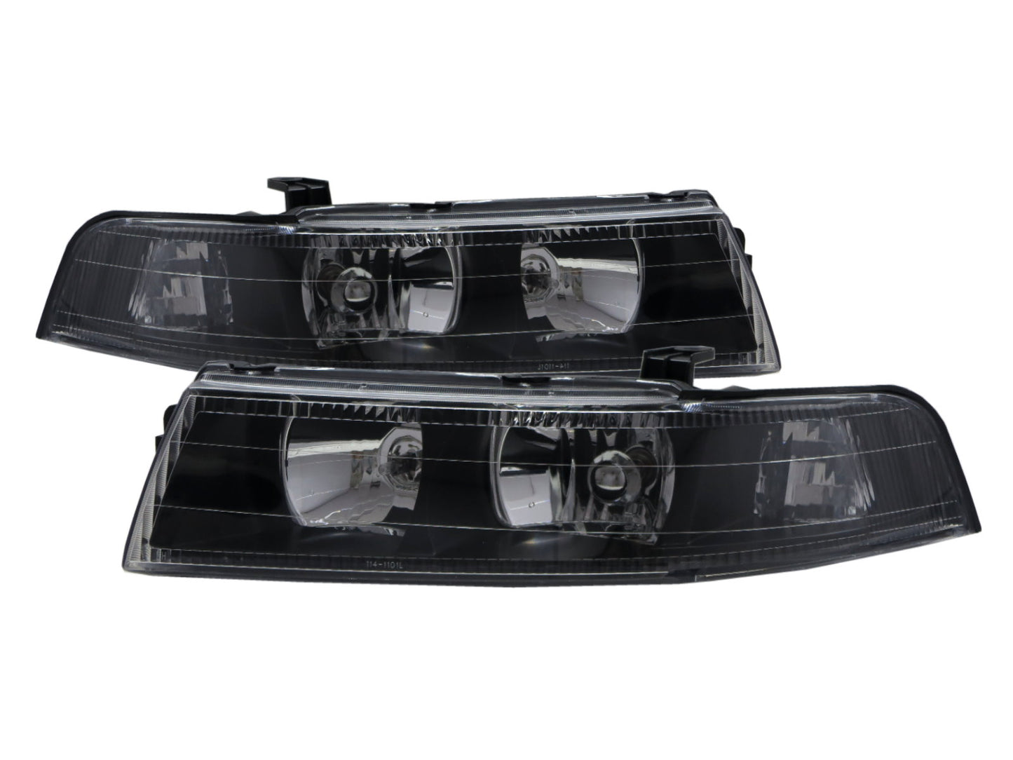 CrazyTheGod LANCER EVOLUTION EVO 5 Fifth generation 1998-1999 Sedan 4D Clear Headlight Headlamp Black V2 for Mitsubishi LHD