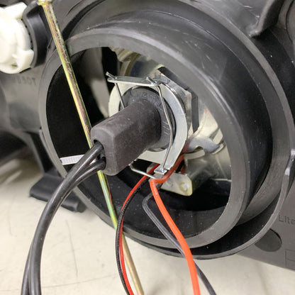 CrazyTheGod Lancer EVO EVOLUTION EVO 6 Sixth generation 1998-2001 Sedan 4D Guide LED Angel-Eye Projector HID Headlight Headlamp Black V2 for Mitsubishi LHD