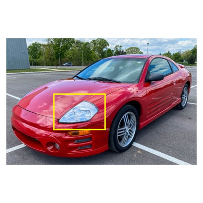 CrazyTheGod Eclipse 2003-2005 OE Headlight Headlamp Chrome for Mitsubishi