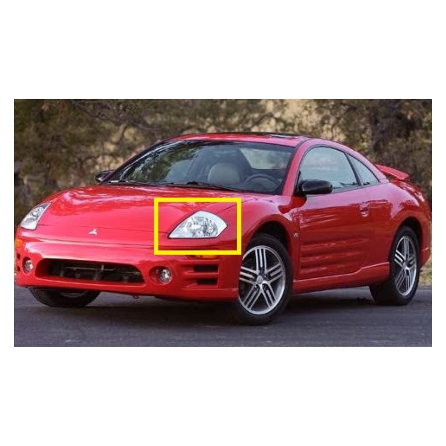 CrazyTheGod Eclipse 2003-2005 Guide LED Angel-Eye Projector Headlight Headlamp Black for Mitsubishi RHD