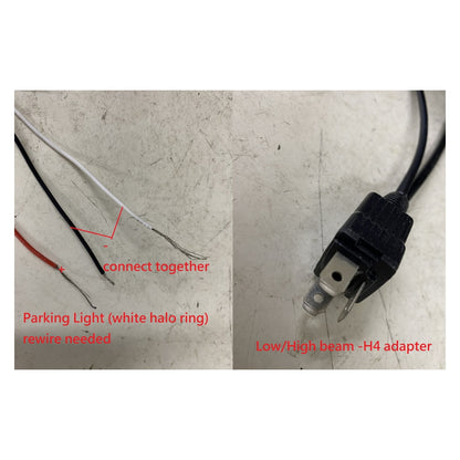 CrazyTheGod Eclipse 2003-2005 Guide LED Angel-Eye Projector Headlight Headlamp Chrome for Mitsubishi LHD