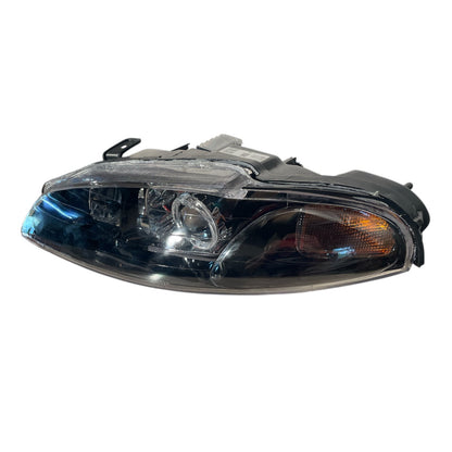CrazyTheGod Eclipse 1997-1999 Guide LED Angel-Eye Projector Headlight Headlamp Black V1 for Mitsubishi LHD
