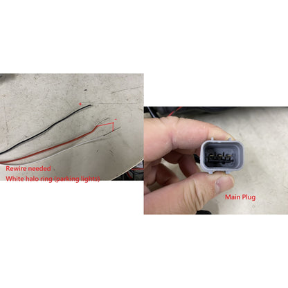 CrazyTheGod Eclipse 1997-1999 Guide LED Angel-Eye Projector Headlight Headlamp Black V1 for Mitsubishi LHD