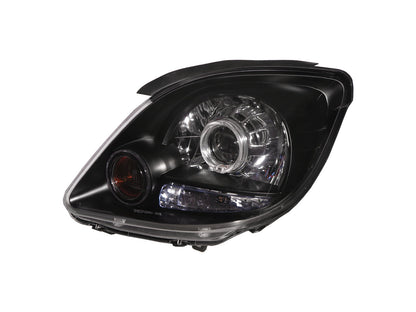 CrazyTheGod Freeca 2004-2008 Wagon/Truck 2D/5D Guide LED Angel-Eye Projector Headlight Headlamp Black for Mitsubishi RHD