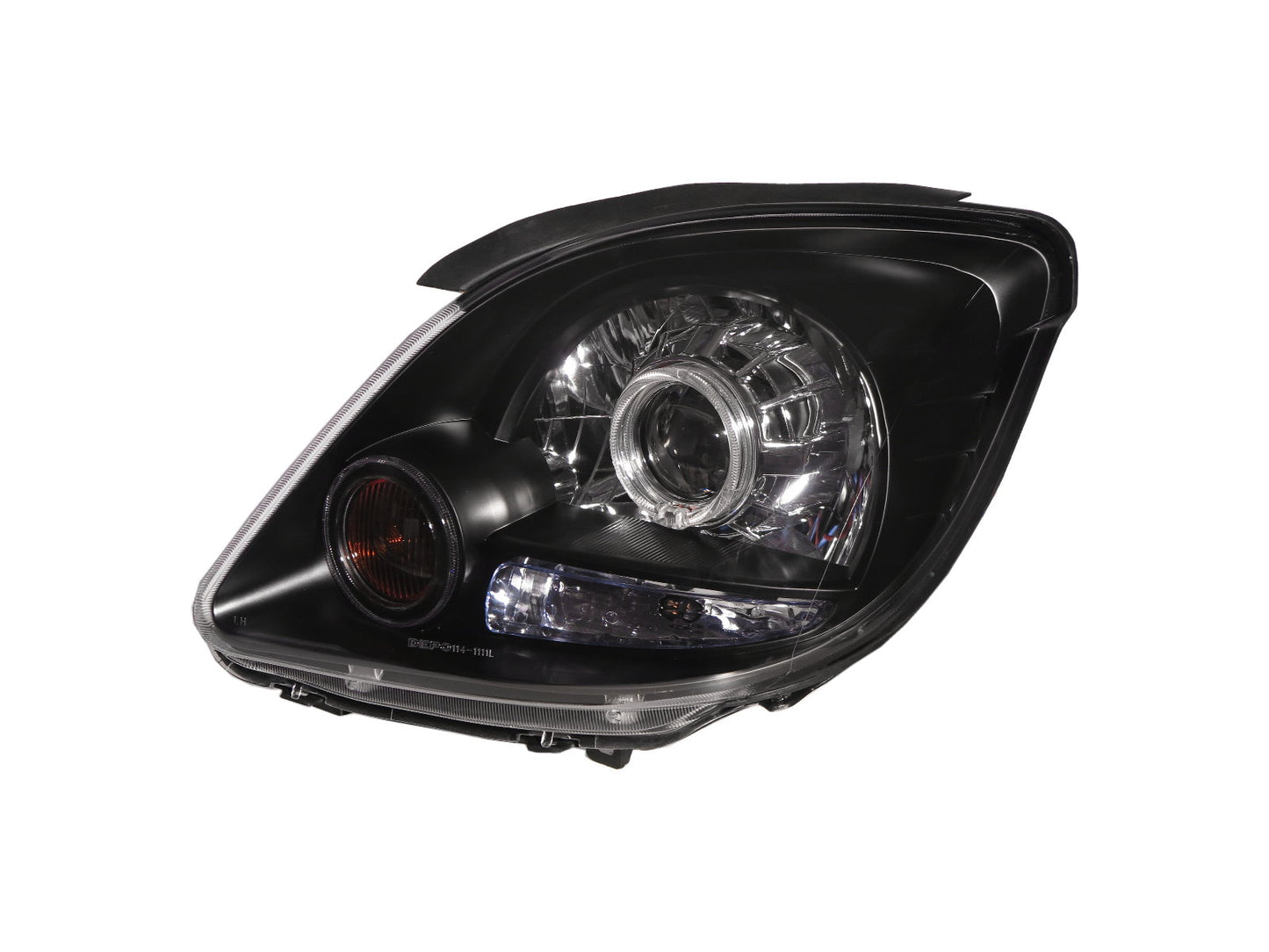 CrazyTheGod Jolie 2004-2008 Wagon/Truck 2D/5D Guide LED Angel-Eye Projector Headlight Headlamp Black for Mitsubishi RHD