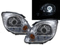 CrazyTheGod Jolie 2004-2008 Wagon/Truck 2D/5D Guide LED Angel-Eye Projector Headlight Headlamp Chrome for Mitsubishi RHD