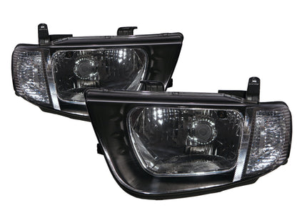 CrazyTheGod L200 Fourth generation 2005-2009 Pickup 2D Clear Headlight Headlamp Black for Mitsubishi RHD