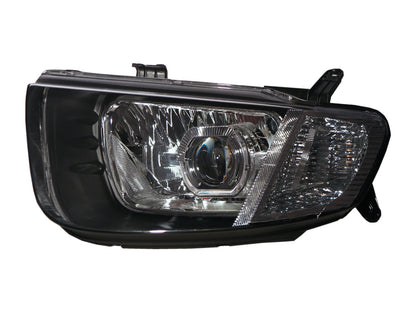 CrazyTheGod L200 Fourth generation 2005-2009 Pickup 2D Ubar Projector Headlight Headlamp Black for Mitsubishi RHD