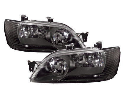 CrazyTheGod LANCER CEDIA/CG 2001-2003 Sedan/Wagon 4D/5D Clear Headlight Headlamp Black US for Mitsubishi LHD