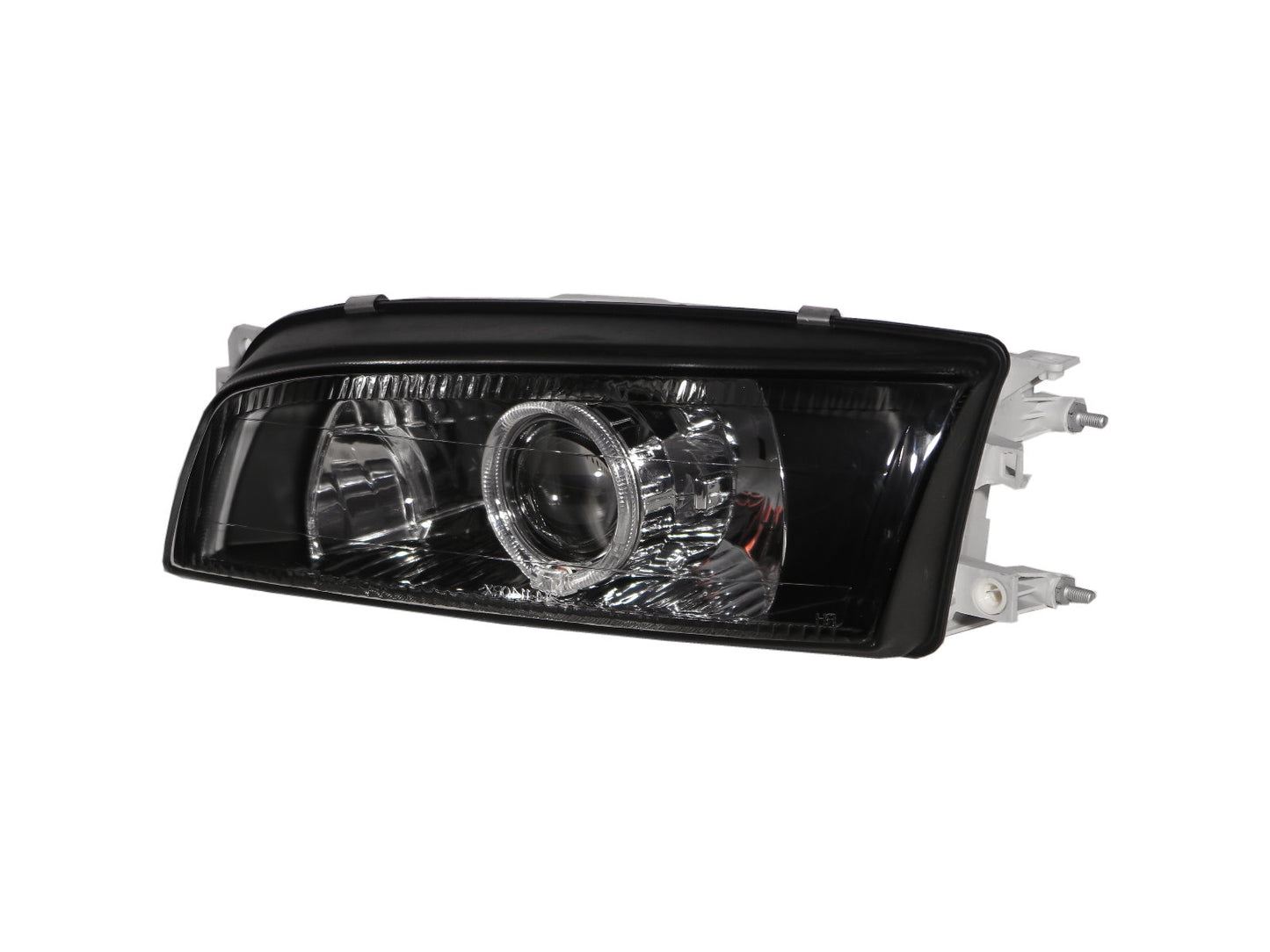 CrazyTheGod LANCER EVO EVOLUTION EVO 4 Fourth generation 1996-1998 Sedan 4D Guide LED Angel-Eye Projector Headlight Headlamp Black for Mitsubishi RHD