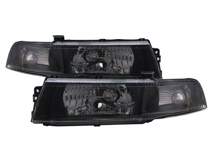 CrazyTheGod LANCER 1998-2001 Sedan 4D Clear Headlight Headlamp Black for Mitsubishi LHD