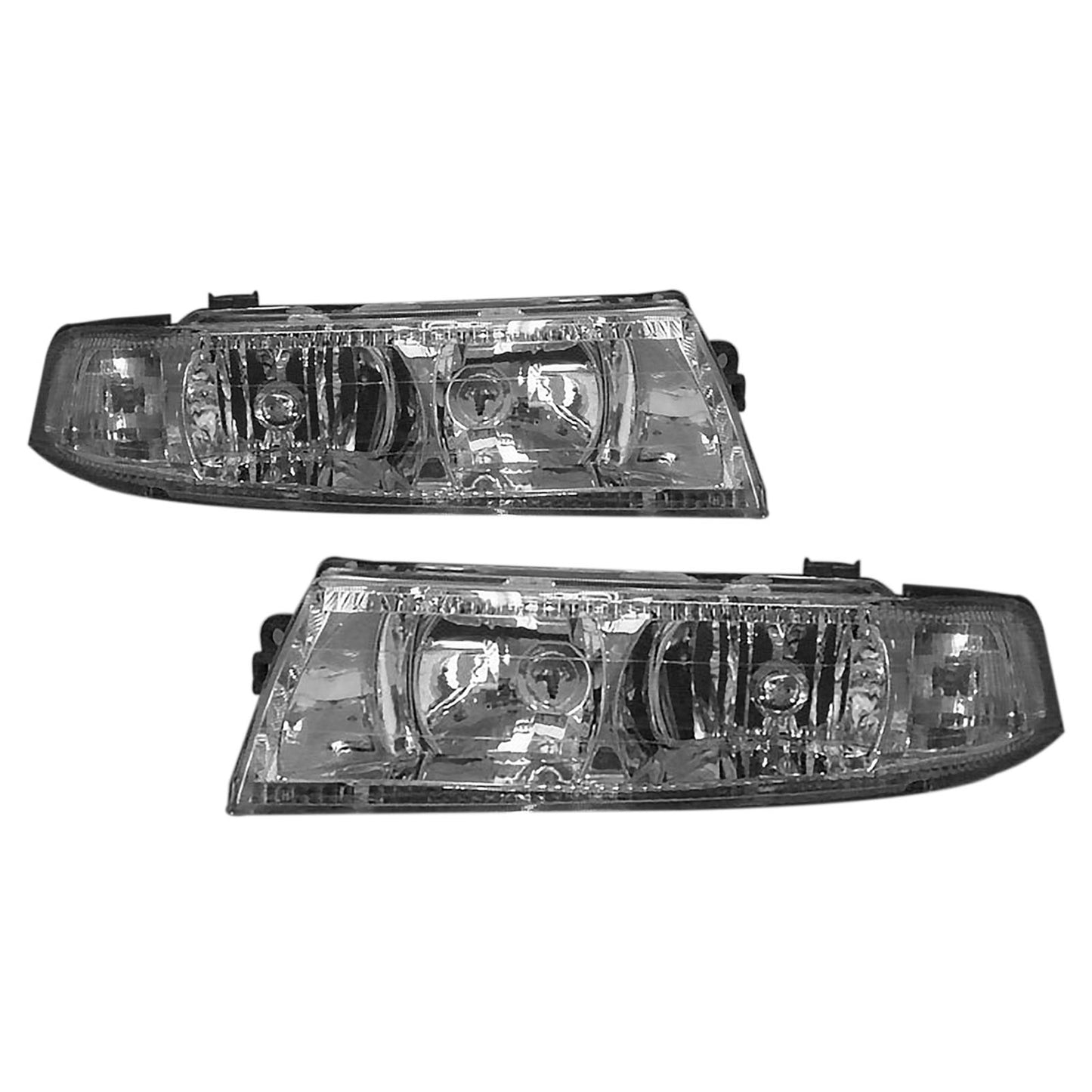 CrazyTheGod Lancer 1998-2001 Sedan 4D Clear Headlight Headlamp Chrome V3 for Mitsubishi LHD