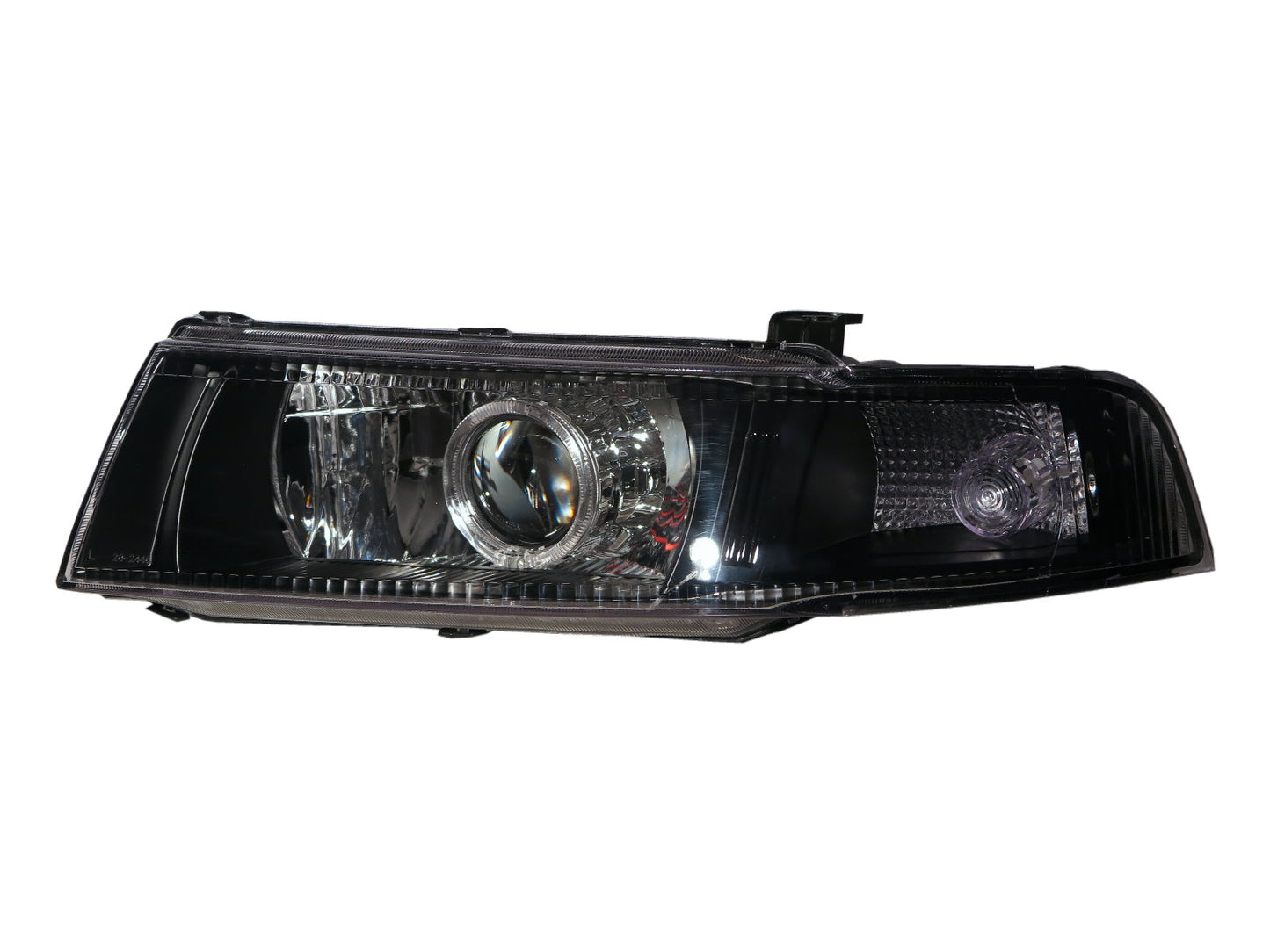 CrazyTheGod Lancer 1998-2001 Sedan 4D Guide LED Angel-Eye Projector Headlight Headlamp Black for Mitsubishi LHD