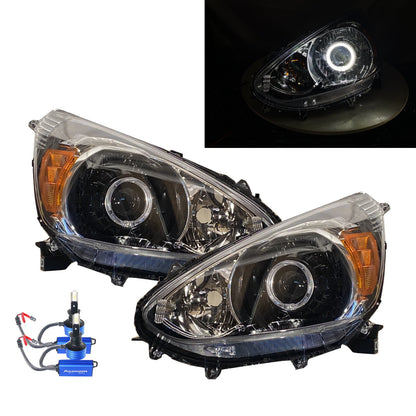 CrazyTheGod Mirage Sixth generation 2014-2020 Pre-Facelift Hatchback LED Headlight Headlamp Black for Mitsubishi LHD