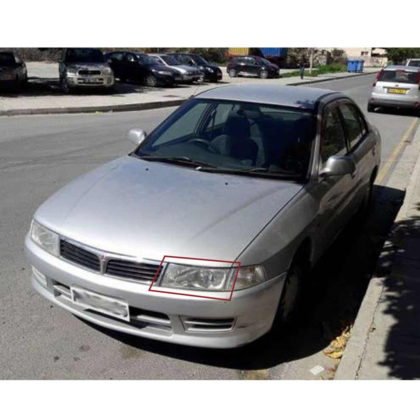 CrazyTheGod Mirage 1998-2001 Sedan 4D Guide LED Angel-Eye Projector HID Headlight Headlamp Black V2 for Mitsubishi RHD