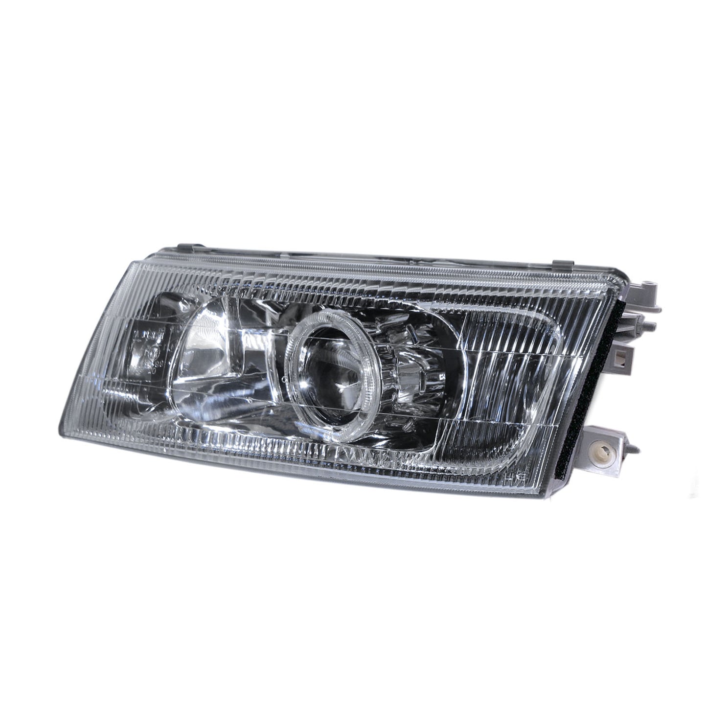 CrazyTheGod Mirage 1998-2001 Sedan 4D Guide LED Angel-Eye Projector HID Headlight Headlamp Chrome V2 for Mitsubishi RHD