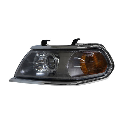 CrazyTheGod Montero Sport Thế hệ đầu tiên - 2000-2006 Wagon 5D Guide LED Angel-Eye Projector Headlight Đèn pha màu xám US cho Mitsubishi LHD