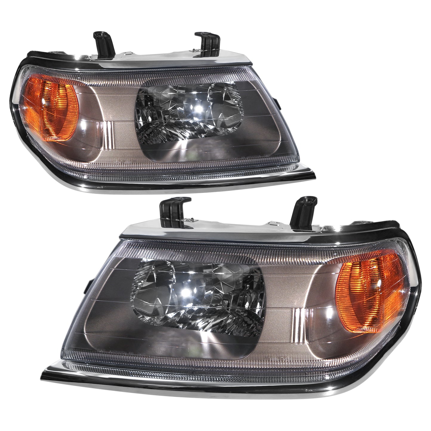 CrazyTheGod Shogun Sport First generation 2000-2006 SUV 5D Clear Headlight Headlamp W/O Motor Chrome US for Mitsubishi LHD