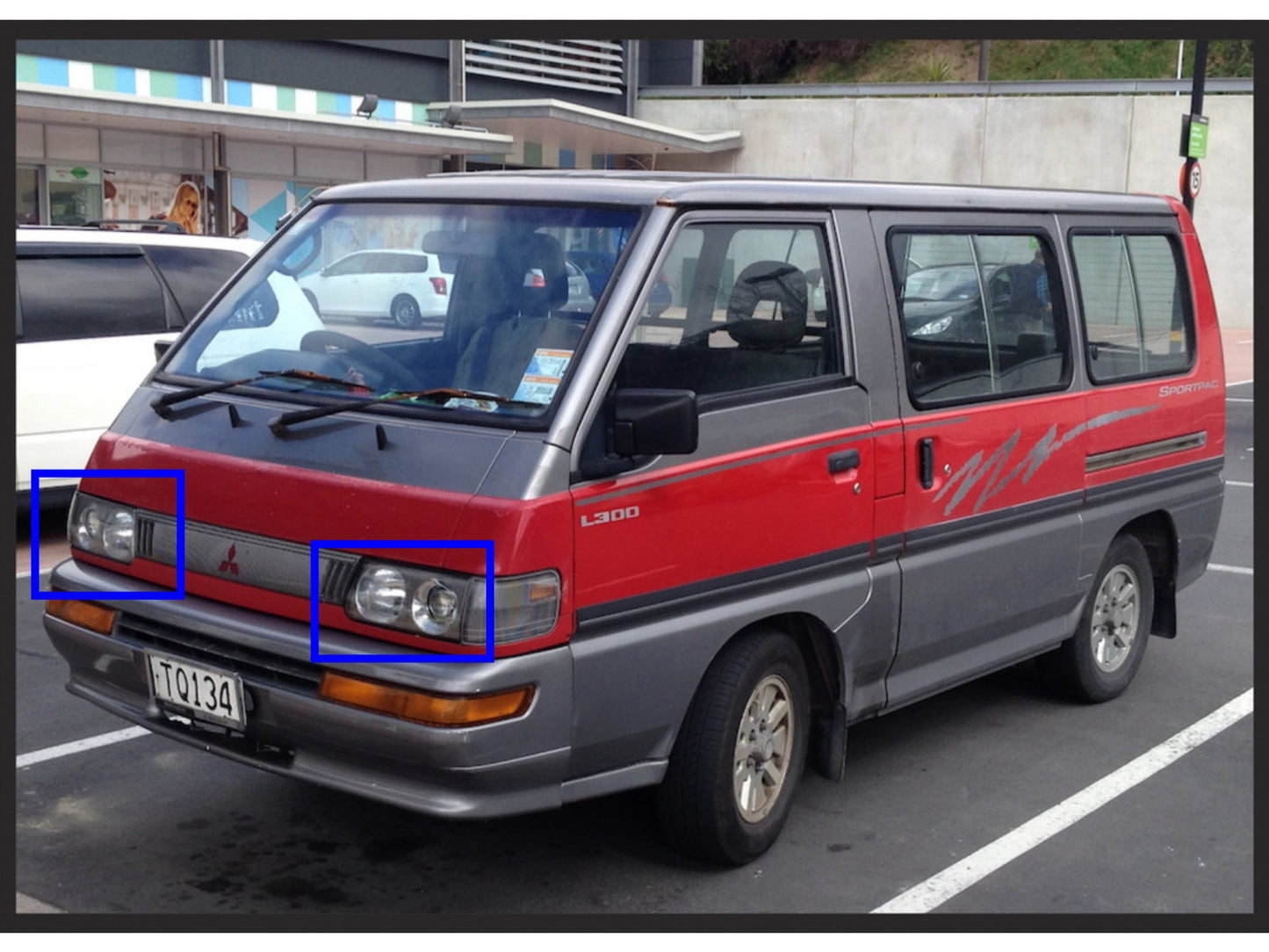 CrazyTheGod Sportpac L300 1993-present VAN 4D Projector Glass Headlight Headlamp Chrome for Mitsubishi RHD