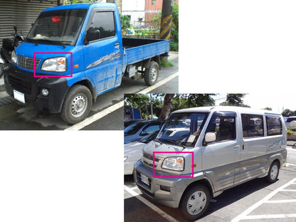 CrazyTheGod Veryca ไฟหน้ารถบรรทุก 2D/4D แบบใสโครเมียม ปี 2000-2009 สำหรับ Mitsubishi LHD