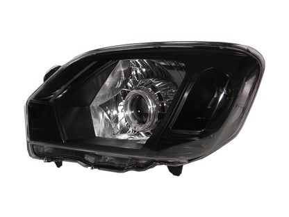 CrazyTheGod Veryca ไฟหน้ารถบรรทุก 2D/4D Guide LED Angel-Eye สีดำ สำหรับ Mitsubishi RHD ปี 2013-ปัจจุบัน