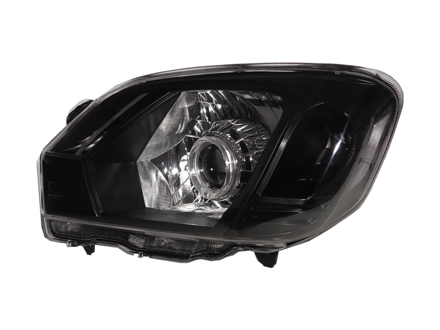 CrazyTheGod Veryca ไฟหน้ารถบรรทุก 2D/4D Guide LED Angel-Eye สีดำ สำหรับ Mitsubishi LHD ปี 2013-ปัจจุบัน