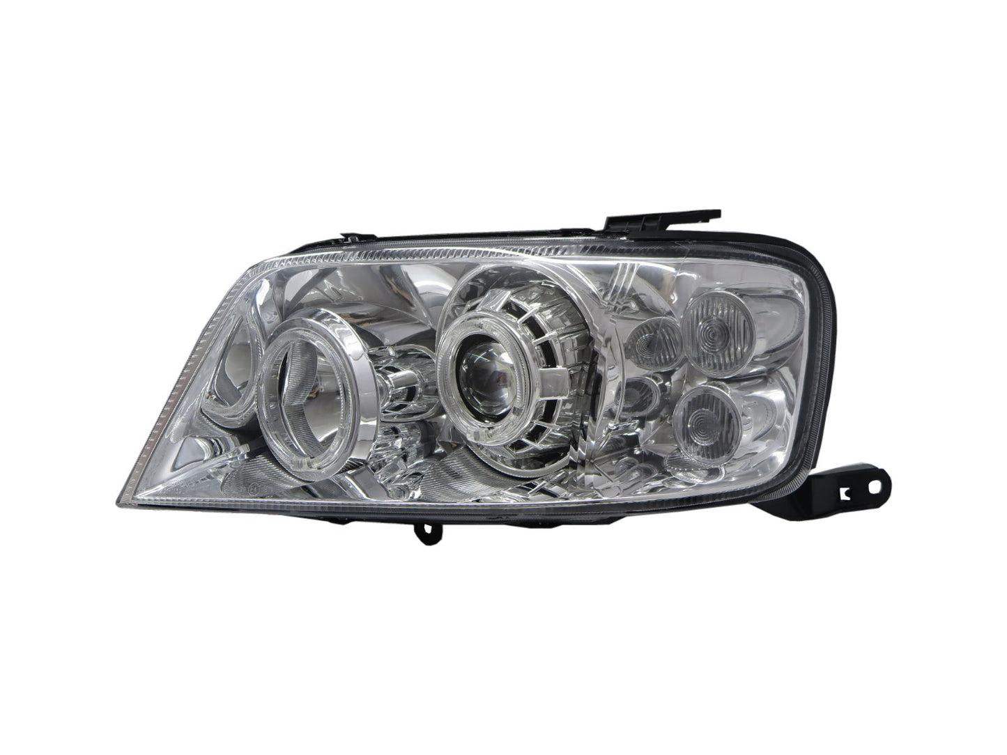 CrazyTheGod Mariner thế hệ đầu tiên 2004-2007 FACELIFT SUV 5D Guide LED Angel-Eye Projector Headlight Đèn pha mạ crôm cho Mercury RHD